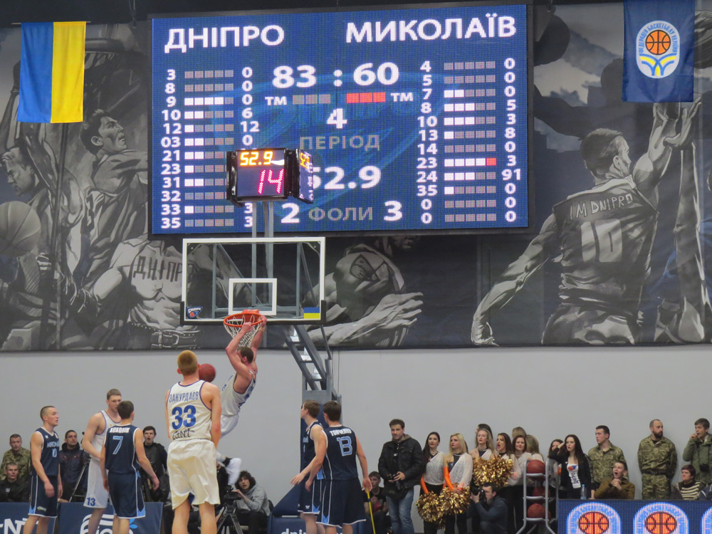 Флаги на чемпионате по баскетболу