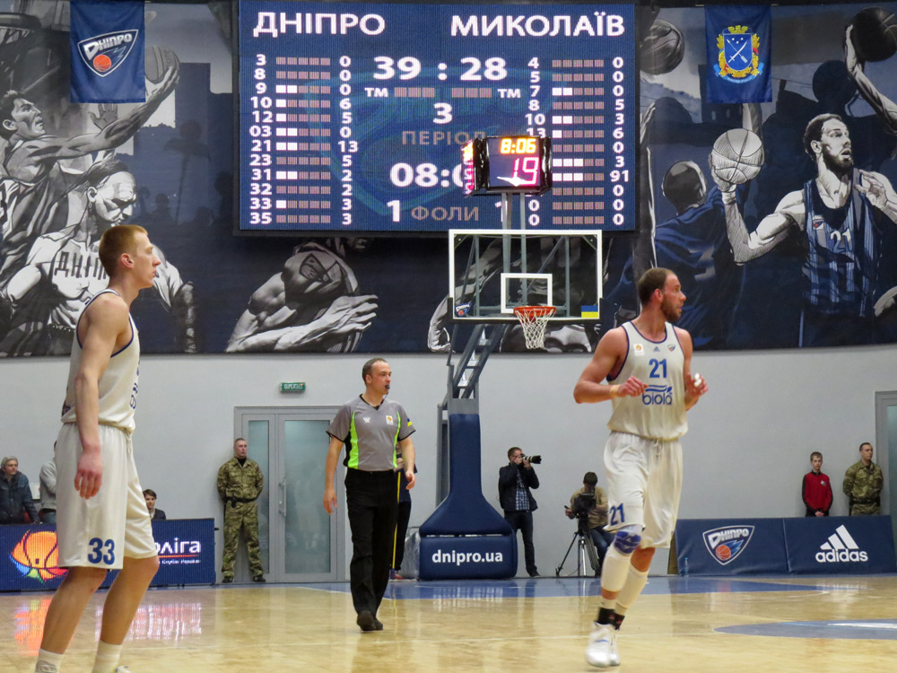 Флаги на чемпионате по баскетболу