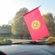 Прапорець Киргизії на лобове скло автомобіля