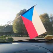 Прапорець Чехії на лобове скло автомобіля