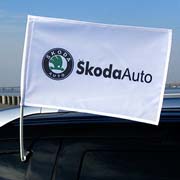 Прапорець з логотипом Skoda