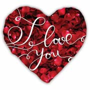 Подушка в формі серця "I Love You" принт 2 Подушка в формі серця "I Love You" принт 2