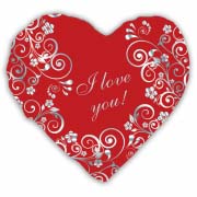 Подушка в формі серця "I Love You" принт 4 Подушка в формі серця "I Love You" принт 4