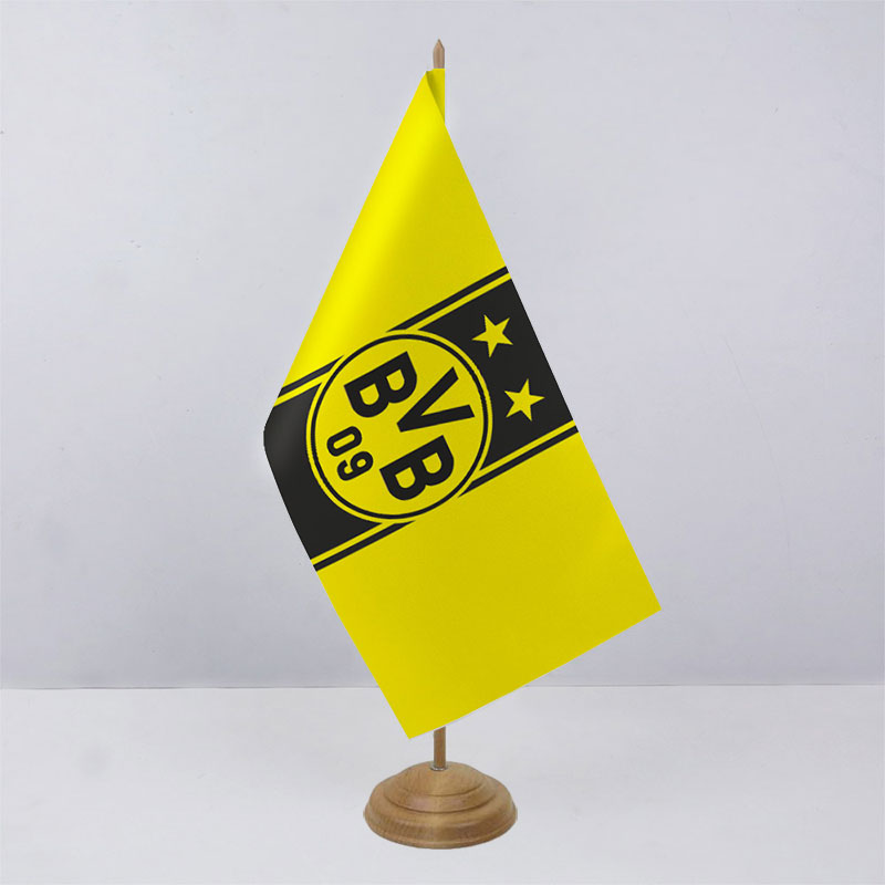 Флажок ФК Боруссия Дортмунд (Ballspielverein Borussia) на деревянной подставке Флажок ФК Боруссия Дортмунд (Ballspielverein Borussia) на деревянной подставке