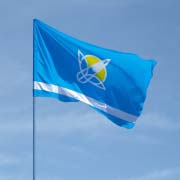 Прапор міста Горішні Плавні (Комсомольська)