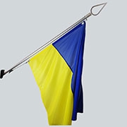 Флагшток на стіну Преміум з навершям крапля